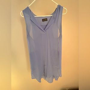 ASTR sheer pale blue tunic